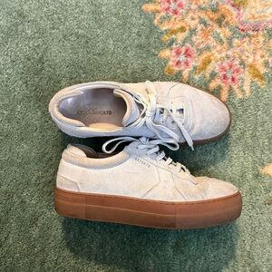 Axel Arigato Cream suede sneakers with gum sole. Size 37 or women’s 6.5.